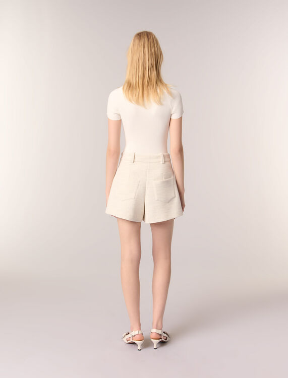 Tweed and lurex shorts - Skirts & Shorts - MAJE