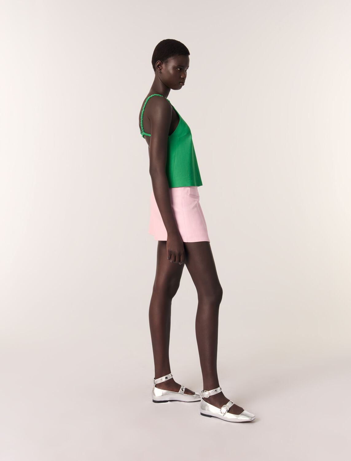 Layered-effect suit shorts - Skirts & Shorts - MAJE