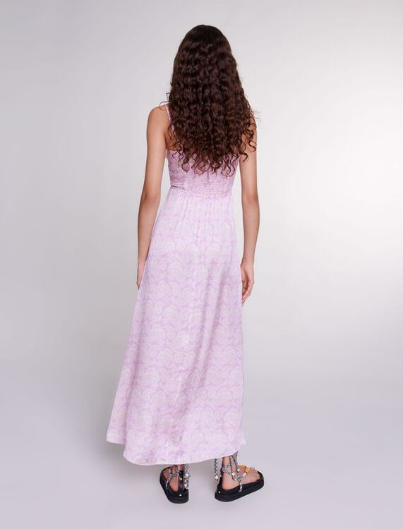 Openwork patterned maxi dress - Dresses - MAJE