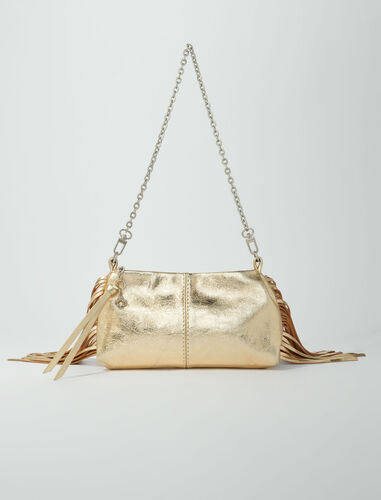 Metallic leather Miss M clutch bag : Small leather goods color Gold