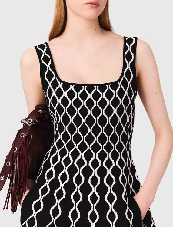 Jacquard knit midi dress - Dresses - MAJE