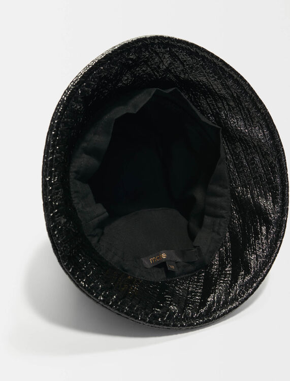 Maje Clover black vinyl sun hat - Other Accessories - MAJE