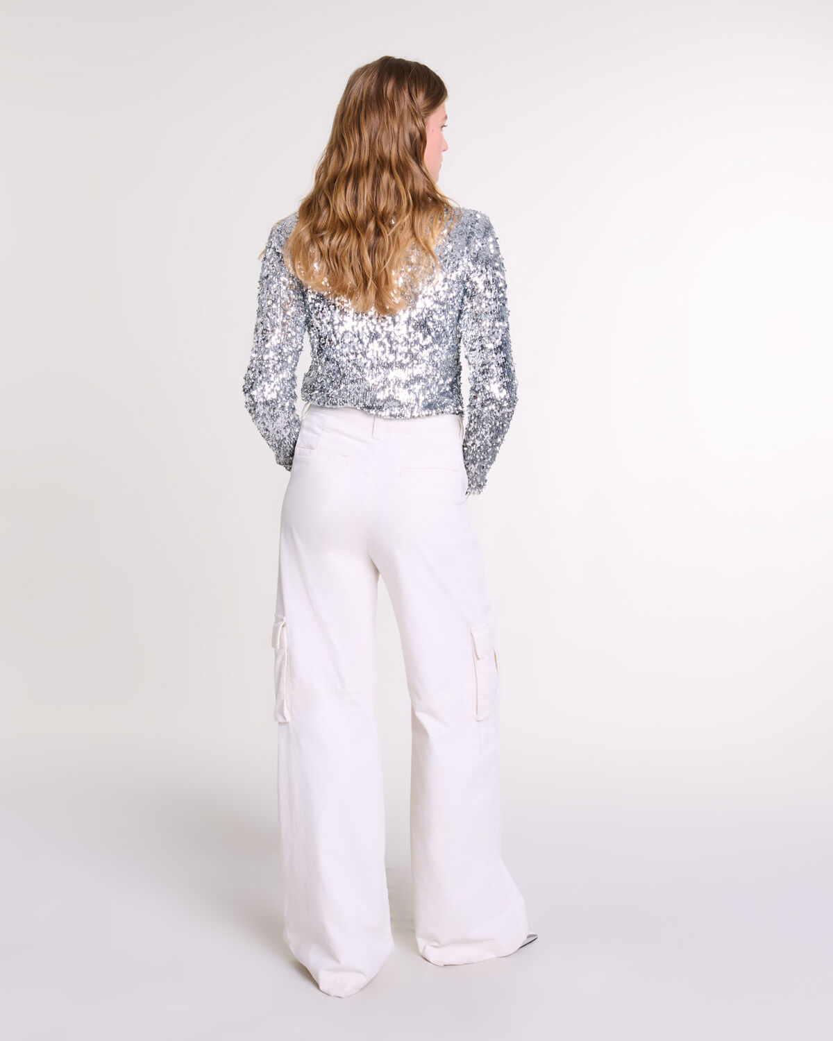 Long-sleeved sequinned top - Fall-Winter Collection - MAJE