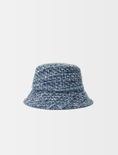 Marl tweed bucket hat : Other accessories color Blue