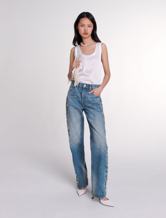 Silk tank top : Tops color White