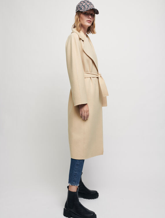 Double-faced wool-blend coat - Coats & Jackets - MAJE