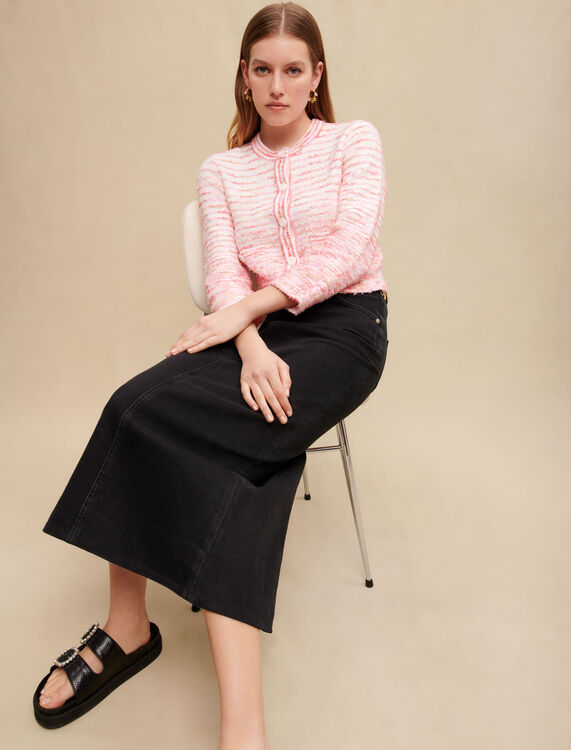 Cardigan with contrasting threads - Sweaters & Cardigans - MAJE