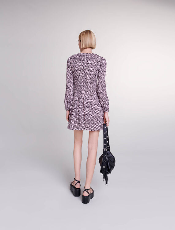 Short patterned dress - Dresses - MAJE