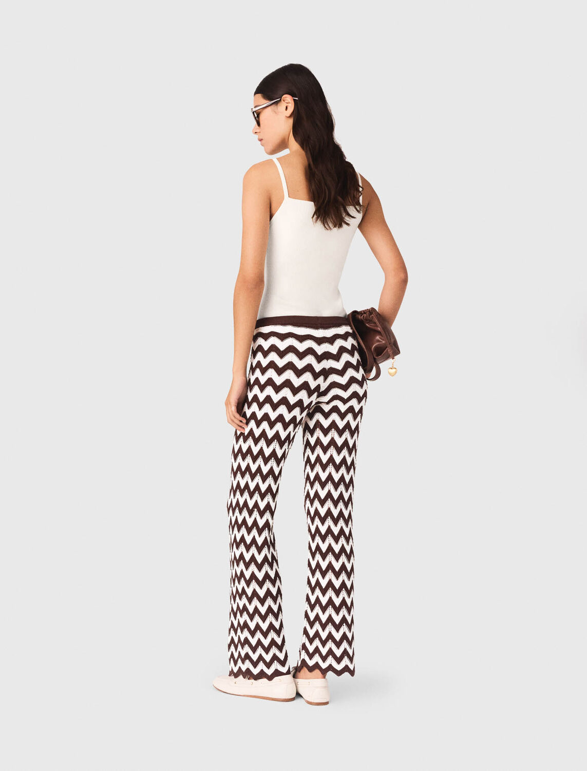 Zigzag crochet trousers - Trousers & Jeans - MAJE