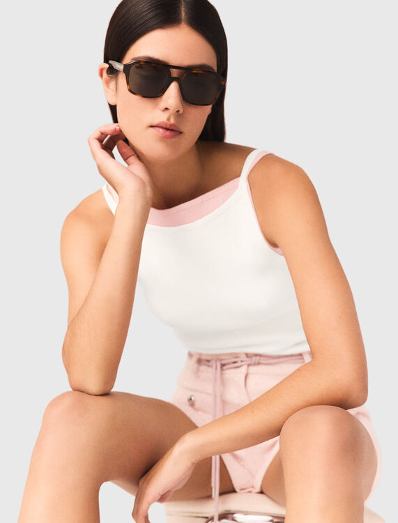 High straight-neck top - Tops - MAJE