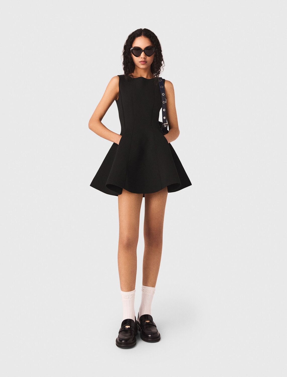 Skater dress with jewelled bows - Dresses - MAJE