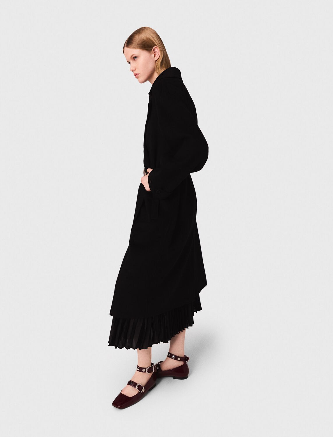 Double-faced mid-length coat - Coats - MAJE