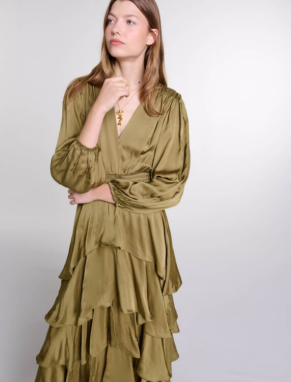 Tiered maxi dress - Fall-Winter Collection - MAJE
