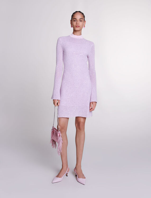 Semi-sheer knit dress -  - MAJE