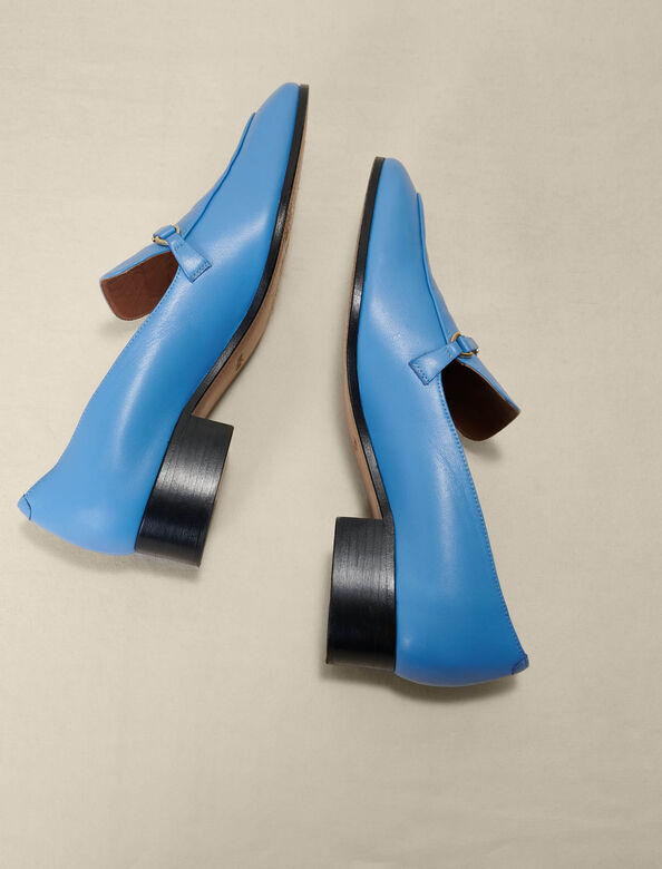 Leather loafers : Sling-Back & Sandals color Blue