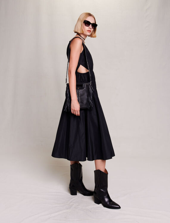 Taffeta dress with cut-out at the waist - Dresses - MAJE