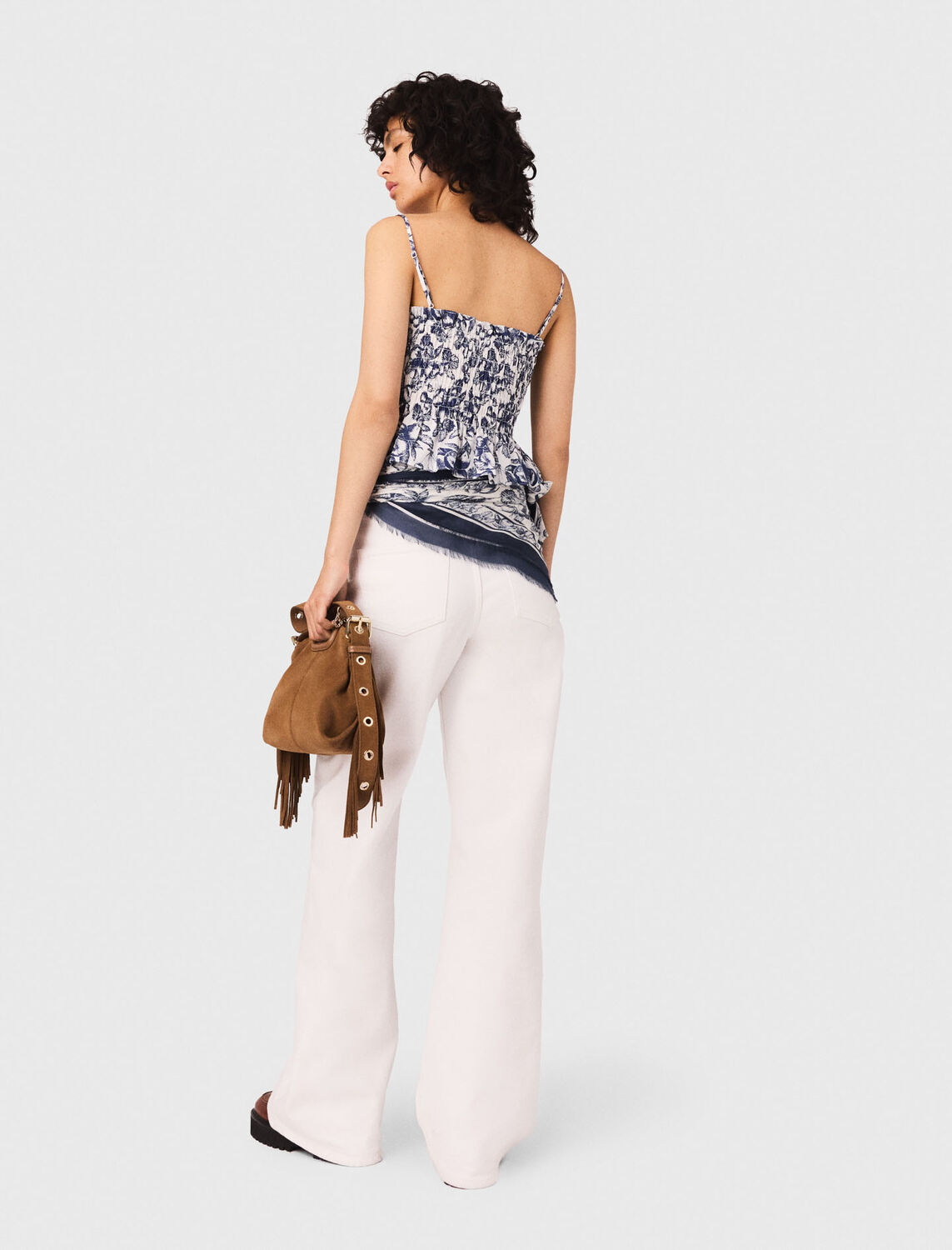 maje : Tops color Blue fruits print